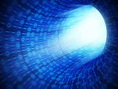 Binary code tunnel イラスト素材