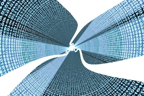 Binary Code tunnel イラスト素材