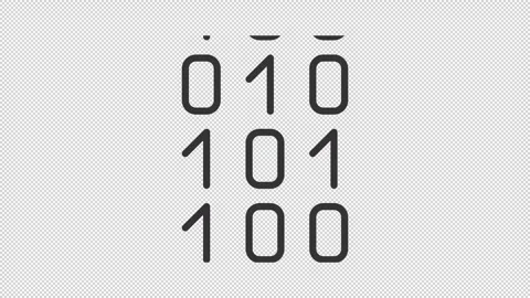 Binary code ui icon line animation Stock Footage 321855911