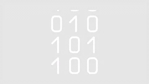 Binary code ui icon white line animation Stock Footage 325399680