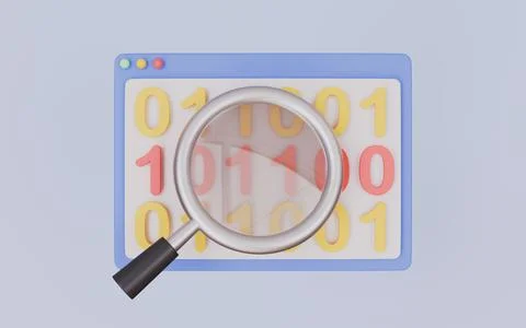 Binary code useful for technology, Computing, Programming, Coding, Server Stock Illustration