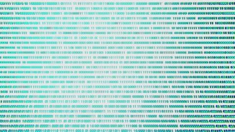 Binary code V01 horizontal loop with alpha prores Stock Footage 164253012