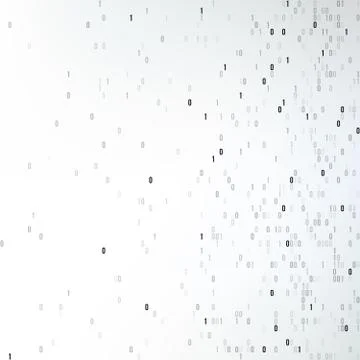Binary code vector background with numbers one and zero. Artificial intelligence Stock Illustration