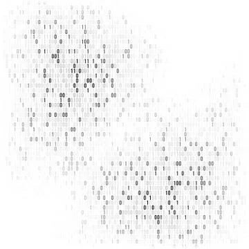 Binary code vector background with numbers one and zero. Artificial intelligence Stock Illustration