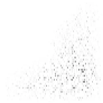 Binary code vector background with numbers one and zero. Artificial intellige Stock Illustration