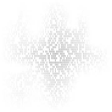 Binary code vector background with numbers one and zero. Artificial intellige 스톡 일러스트