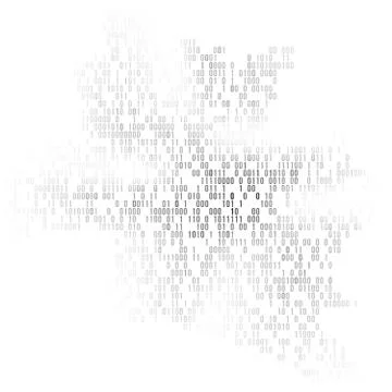 Binary code vector background with numbers one and zero. Artificial intelligence 스톡 일러스트