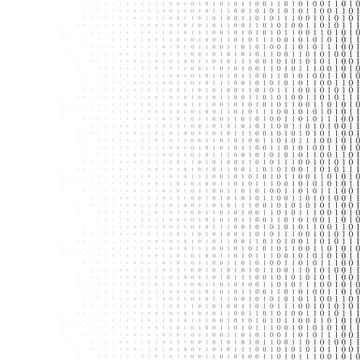 Binary code vector halftone texture. Stock Illustration