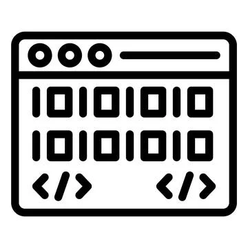 Binary code Vector Icon Design Illustration Stock Illustration