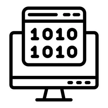 Binary code Vector Icon Design Illustration Stock Illustration