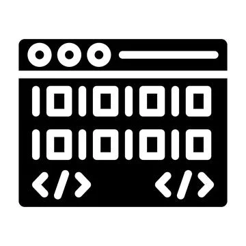 Binary code Vector Icon Design Illustration Stock Illustration