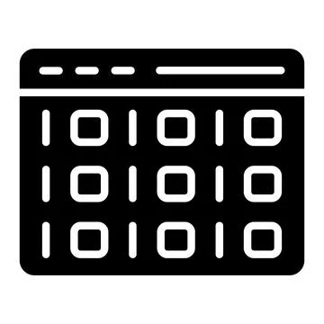 Binary Code Vector Icon Design Illustration Stock Illustration