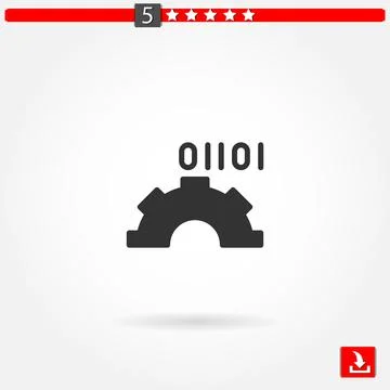 Binary code vector icon イラスト素材