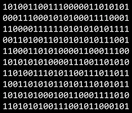 Binary code vector symbol icon design. Stock Illustration