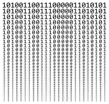 Binary code vector symbol icon design. Stock Illustration