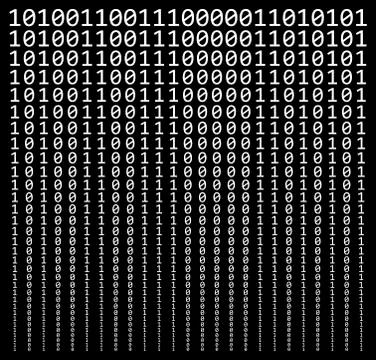 Binary code vector symbol icon design. Stock Illustration