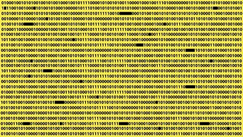 Binary code in a vector.Cyber data, decryption, and encryption in vector. Stock Illustration