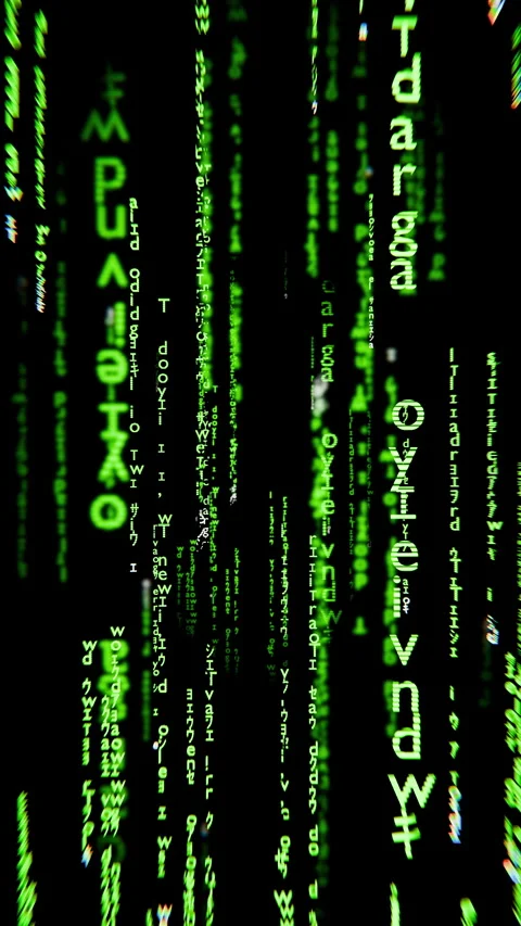 Binary Code Vertical Video Vídeo Stock 313000979