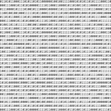 Binary code. Visual representation of binary data. big data concept. Vector i Illustrazione stock