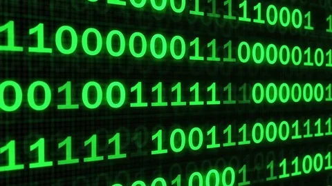 Binary code wall animation Video stock 75835473