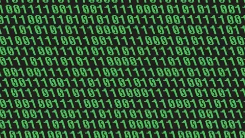 Binary code wallpaper passing at speed Stock Footage 300082571