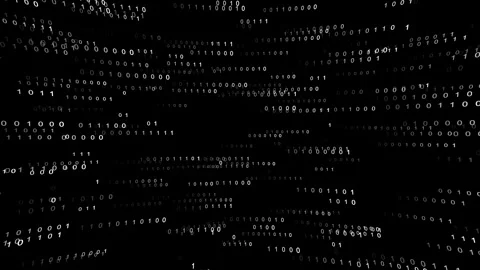 Binary Code Wave Background. Digital Binary Code Wave Animation, Number Stock Footage 278708275
