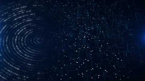 Binary code wave data flow cyber technology artificial intelligence background Stock Footage 278302826