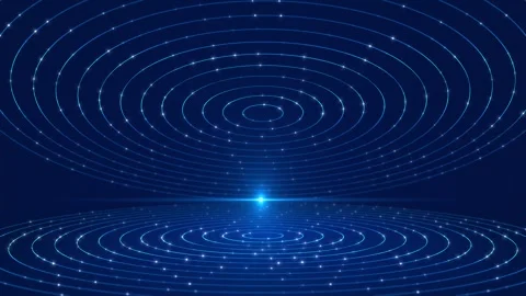 Binary code wave data flow cyber technology artificial intelligence background Stock Footage 278303003