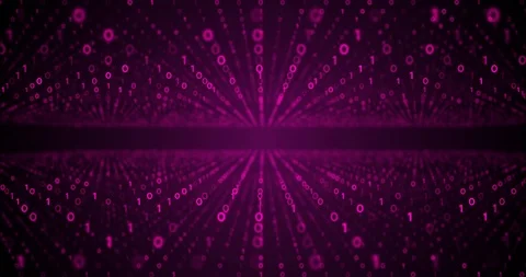 Binary code waves with 0 and 1 signs. 4K motion graphics background. Video stock 122165017