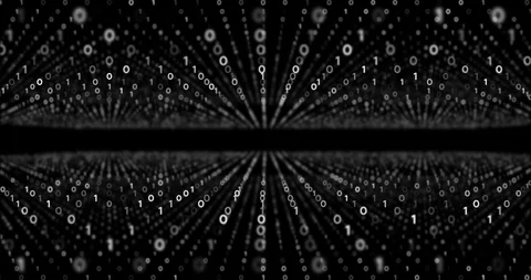 Binary code waves with 0 and 1 signs. 4K motion graphics background. Video stock 122165206