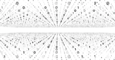 Binary code waves with 0 and 1 signs. 4K motion graphics background. Stock Footage 122165315