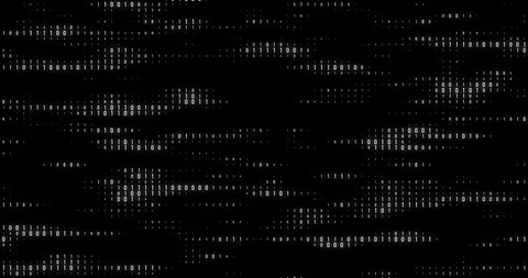 Binary code waves with 0 and 1 signs. 4K motion graphics background. Video stock 122719967