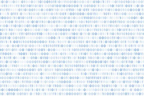Binary code white background with floating numbers Stock Photos
