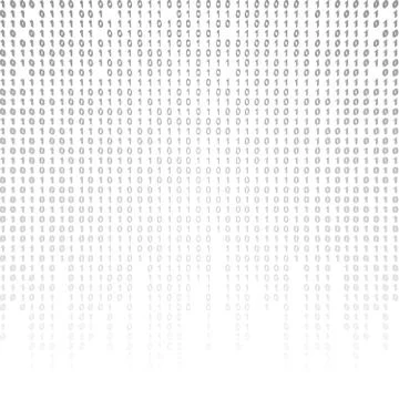 Binary code on a white background Stock Illustration