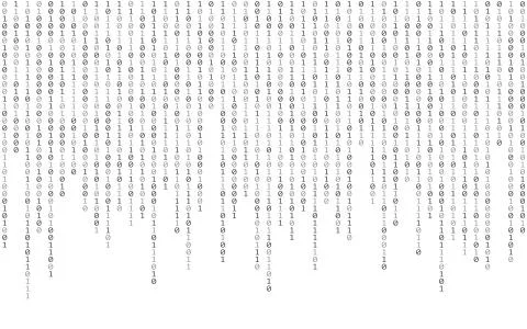 Binary code on white background. Running digits concept. Falling numbers on 스톡 일러스트
