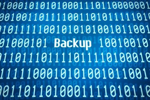 Binary code with the word Backup in the center Binary code with the word B... 写真素材