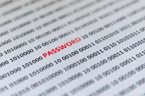 Binary code with the word Password Password Austria Europe Photos