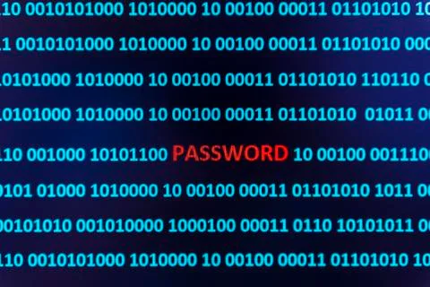 Binary code with the word Password Password Austria Europe Photos