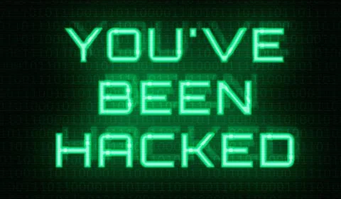 Binary code with the words You have been hacked Binary code with the words... 스톡 사진