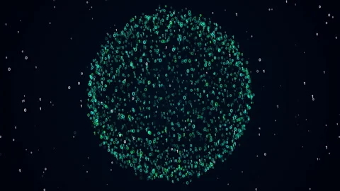 Binary code in the world of computers 库存影片 348473126