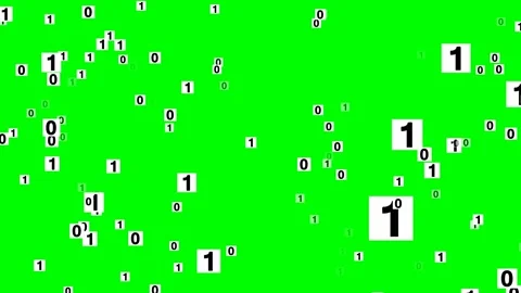 Binary code with zero and one numbers on white cards flying backwards . Sci-fi Video stock 145937685