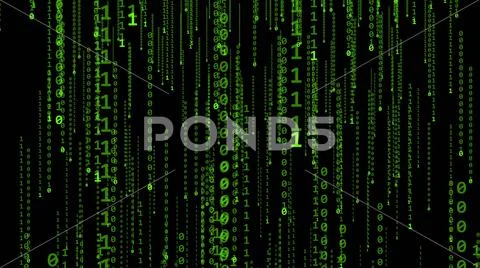The binary code is zero and one. The program code. Matrix cyberspace. Stock Illustration