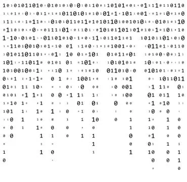 Binary code zero one matrix white background beautiful banner wallpaper Stock Illustration