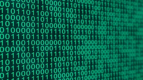 Binary code. Zeros and ones on screen. Programming concept. Coding.	 Stock Footage 169611743