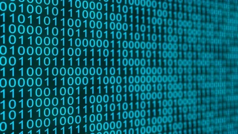 Binary code. Zeros and ones on screen. Programming concept. Coding. Stock Footage 170021353