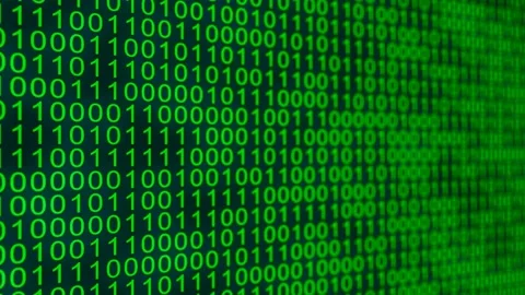 Binary code. Zeros and ones on screen. Programming concept. Coding. Stock Footage 171639099