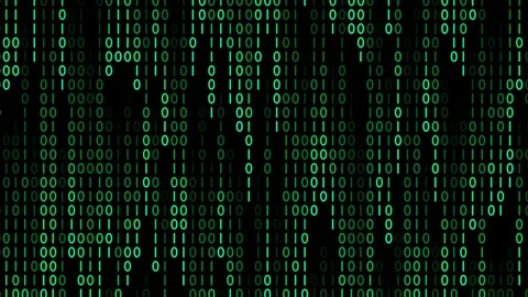Binary code. Zeros and ones on screen. Stock Footage 232477290