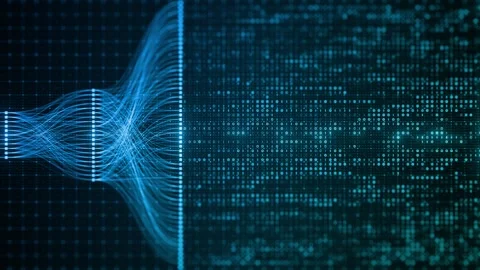 Binary Code Zeros Ones Data Flow Neural Network Visualization with Digital Nodes Stock Footage 327122501