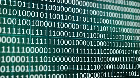 Binary-coded background or foreground with abstraction animation video. 0 a.. Stock Footage 246793637