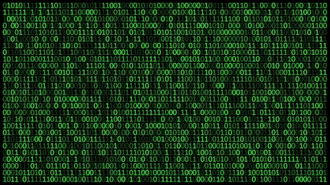 The binary codes 0 and 1 on screen, fast changing Stock Footage 104121813